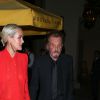 Johnny Hallyday et sa femme Laeticia Hallyday se rendent à l'after-party du film Alliés chez Bouchon à Beverly Hills, Los Angeles, le 9 novembre 2016.