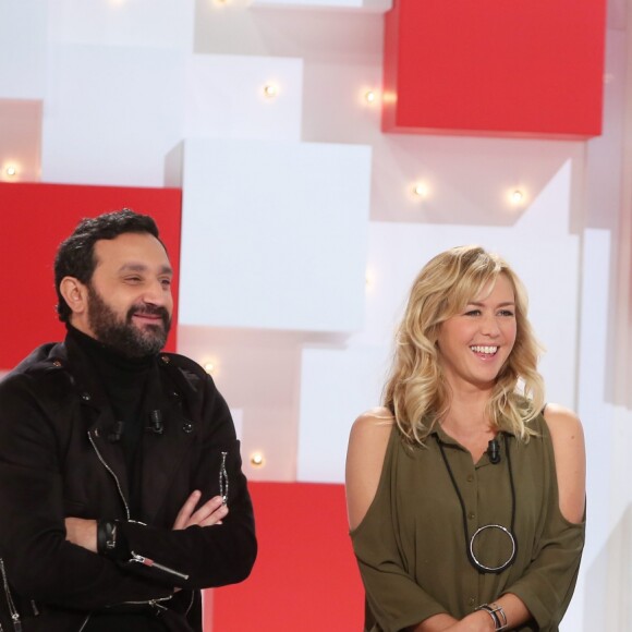 Exclusif - Cyril Hanouna, Enora Malagré, Valérie Bénaïm et Michel Drucker - Enregistrement de l'émission "Vivement la télé" de Michel Drucker avec une partie de l'équipe de "Touche pas à mon poste" le 9 novembre 2016. L'émission sera diffusée sur France 2 le 13 novembre 2016. © Dominique Jacovides / Bestimage