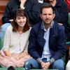 Christophe Michalak et sa femme Delphine McCarty dans les tribunes lors du Tournoi de Roland-Garros (les Internationaux de France de tennis) à Paris, le 28 mai 2016. © Dominique Jacovides/Bestimage