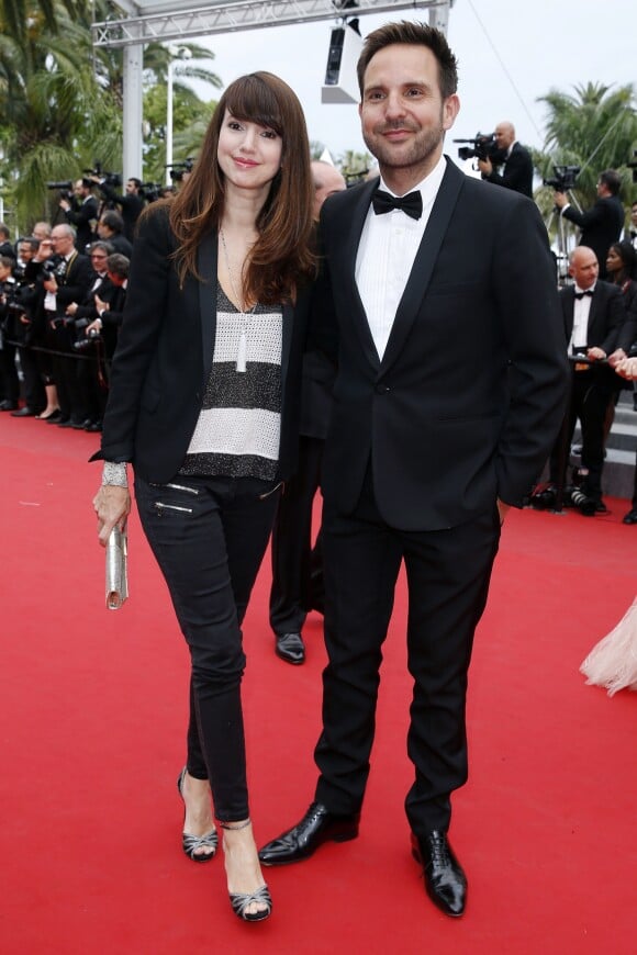 Christophe Michalak et sa femme Delphine McCarty à la Montée des marches du film "Macbeth" lors du 68 ème Festival International du Film de Cannes, à Cannes le 23 mai 2015.