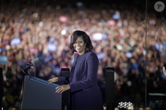 Michelle Obama - Meeting de la candidate démocrate aux élections présidentielles américaines, Hillary Clinton, à Philadelphie. Le 7 novembre 2016