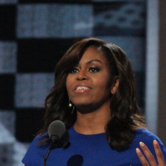 La première dame Michelle Obama - Convention du Parti Démocrate au "Wells Fargo Arena" à Philadelphie, Pennsylvanie, Etats-Unis, le 25 juillet 2016.