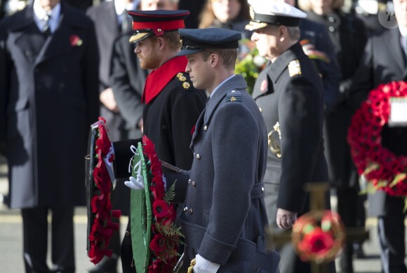 Le prince Harry lors des commémorations du Dimanche du Souvenir à Londres le 13 novembre 2016.