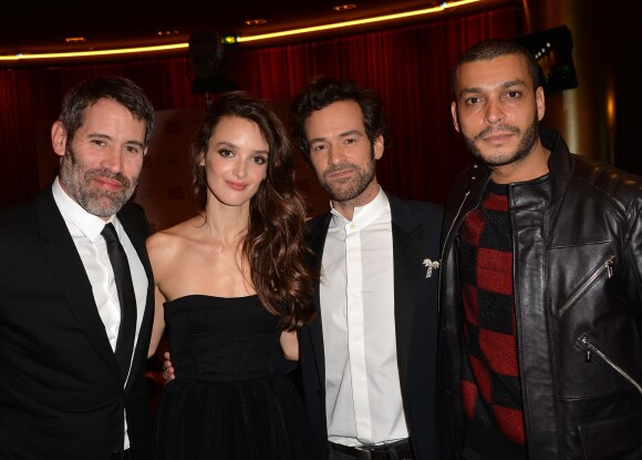 Romain Duris, Charlotte Le Bon, Jalil Lespert et Adel Bencherif - Avant-première du film "Iris" au cinéma Gaumont Champs-Elysées à Paris, le 14 novembre 2016. © Veeren/Bestimage