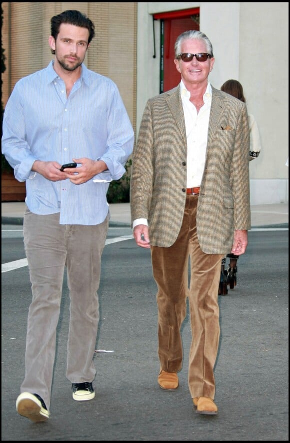 George Hamilton et son fils Ashley à Beverly Hills en 2007