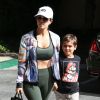 Kourtney Kardashian emmène son fils Mason à son cours d'arts plastiques à Woodland Hills. Los Angeles, le 16 août 2016.