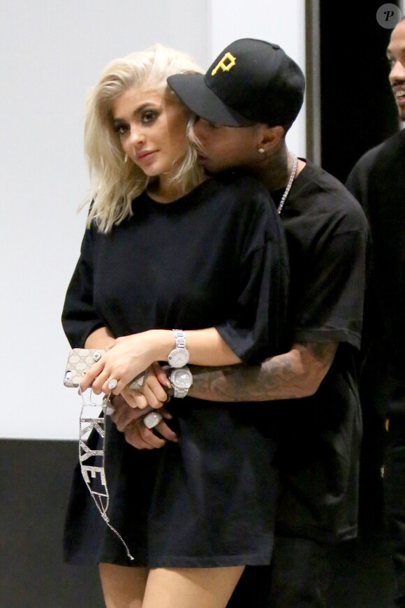 Kylie Jenner et Tyga quittent le studio de Kanye West, à New York le 6 septembre 2016.