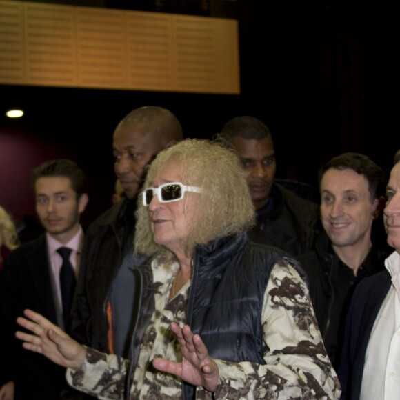 Michel Polnareff et Fabien Lecoeuvre - Inauguration du centre culturel Michel Polnareff à Fontenay-Trésigny le 25 novembre 2016