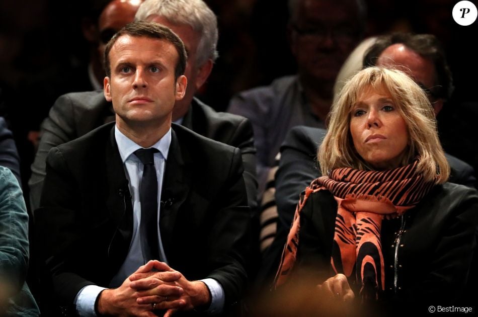 Emmanuel Macron et sa femme Brigitte Macron (Trogneux ...