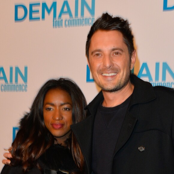 Vincent Cerutti et sa compagne Hapsatou Sy - Avant première du film "Demain tout commence" au Grand Rex à Paris le 28 novembre 2016. © Coadic Guirec/Bestimage