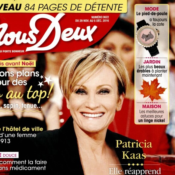 Couverture du magazine Nous Deux en kiosques le 29 novembre 2016.