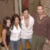 Miguel Angel Munoz, Monica Cruz, Beatriz Luengo et Pablo Puyol à la présentation de la nouvelle saison de Un, Dos, Tres, à Madrid, le 3 septembre 2004.