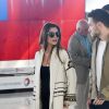 Cheryl Cole et son compagnon Liam Payne (One Direction) arrivent à l'aéroport de Roissy Charlres de Gaulle, Roissy, le 9 mai 2016.