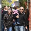 Eros Ramazzotti et son fils Gabrio Tullio au restaurant le Ribot à Milan le 28 octobre 2016