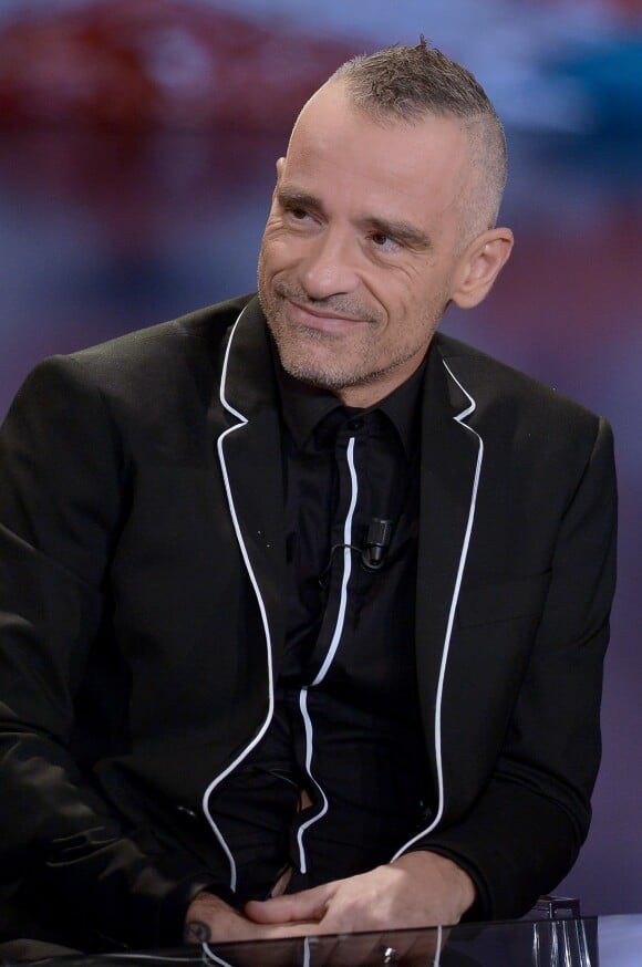 Eros Ramazzotti sur le plateau de l'émission TV "Che tempo che Fa" à Milan. Le 7 mai 2016