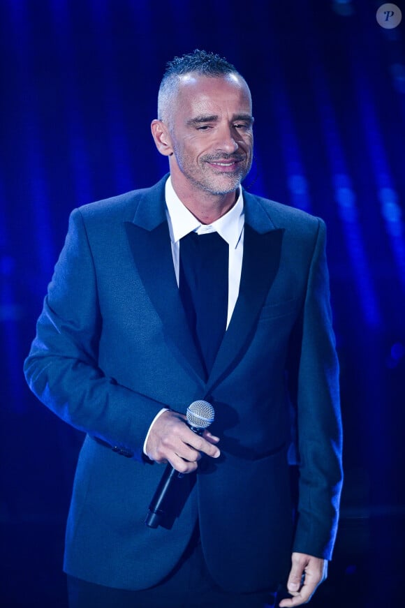 Eros Ramazzotti lors de la Seconde soirée du Festival de Sanremo (San Remo). Le 10 février 2016