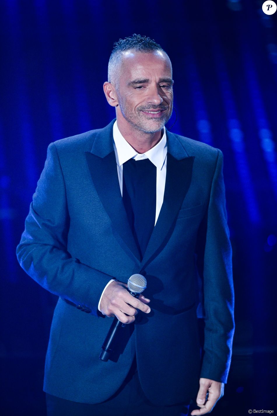 Eros Ramazzotti lors de la Seconde soirée du Festival de Sanremo (San