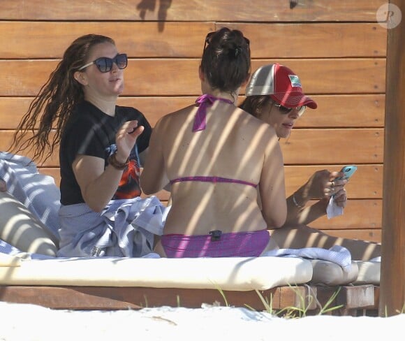 Exclusif - Drew Barrymore au Bikini Bootcamp à l'Amansala Resort. Tulum, Mexique, le 17 novembre 2016.