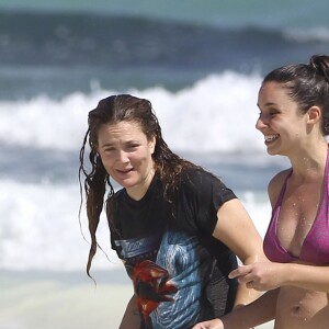 Exclusif - Drew Barrymore au Bikini Bootcamp à l'Amansala Resort. Tulum, Mexique, le 17 novembre 2016.