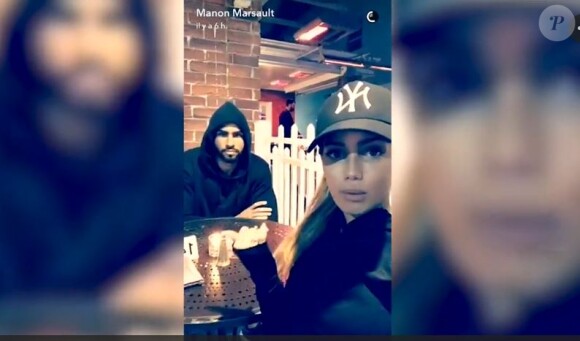 Manon Marsault et Pierre Abena mangent ensemble, sur Snapchat, décembre 2016
