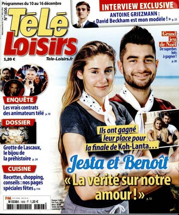 Couverture du magazine "Télé Loisirs", en kiosque le 5 décembre 2016