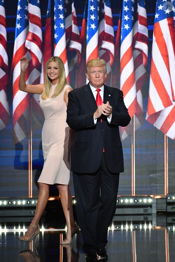 Donald Trump et sa fille Ivanka au Republican National Convention à Cleveland, le 22 juillet 2016