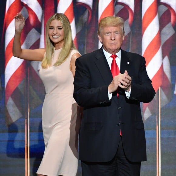 Donald Trump et sa fille Ivanka au Republican National Convention à Cleveland, le 22 juillet 2016