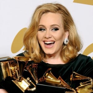 Adele aux Grammy Awards, le 12 février 2012 à Los Angeles.