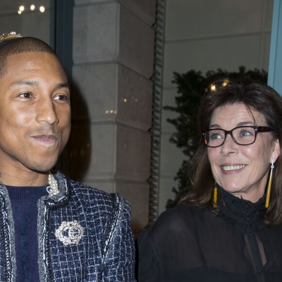 Pharrell Williams et la princesse Caroline de Monaco - Défilé Chanel Métiers d'Art 2016-2017 au Ritz à Paris, le 6 décembre 2016. © Olivier Borde/Bestimage