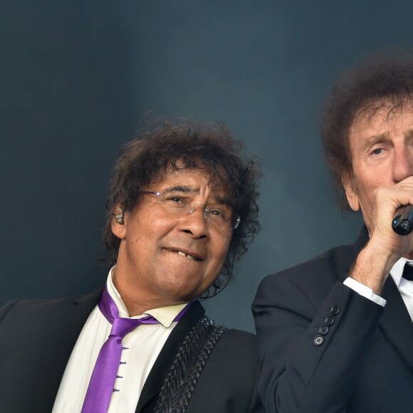 Concert de clôture avec Alain Souchon et Laurent Voulzy - Fête de l'Humanité à la Courneuve le 10 septembre 2016.