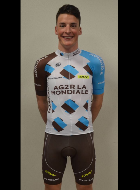 Etienne Fabre, jeune cycliste d'AG2R, décédé le 10 décembre 2016. Photo publiée sur Facebook le 21 janvier 2016.
