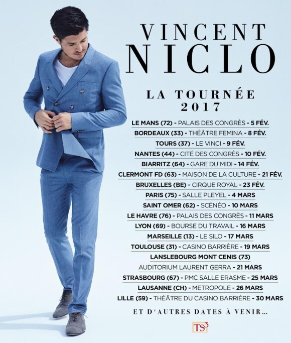 Vincent Niclo en tournée dans toute la France en 2017
