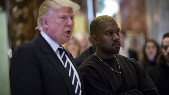 Kanye West s'est entretenu avec le 45e président des États-Unis, Donald Trump, à la Trump Tower. New York, le 13 décembre 2016.