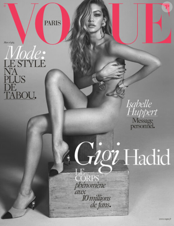 Gigi Hadid pour Vogue Paris, mars 2016