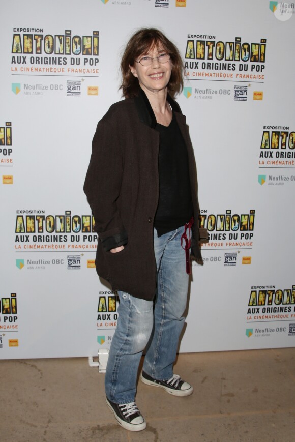 Jane Birkin - Vernissage de l'exposition Antonioni à la Cinémathèque de Paris le 8 avril 2015.
