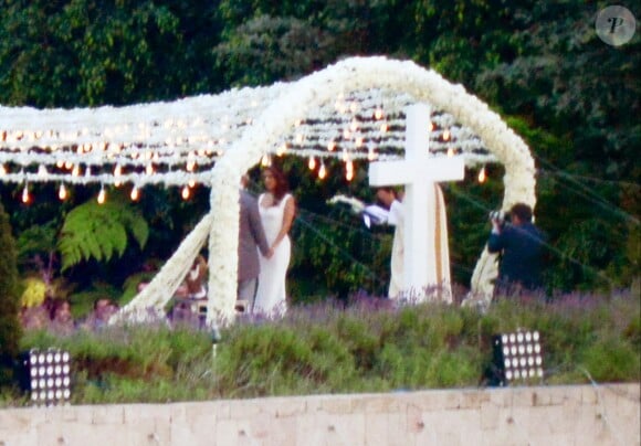 Exclusif - Cérémonie du mariage de Eva Longoria et José Baston au Mexique à Vallee de Bravo le 21 mai 2016.