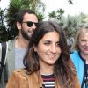Géraldine Nakache (enceinte) et son mari Jérôme arrivent à l'aéroport de Nice à l'occasion du 69ème Festival International du Film de Cannes. Le 11 mai 2016