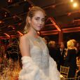 Chiara Ferragni au dîner de Noël de l'Institut Européen d'Oncologie, de la fondation de l'institut (Fondazione IEO CCM) à la Villa Necchi Campiglio. Milan le 13 décembre 2016.
