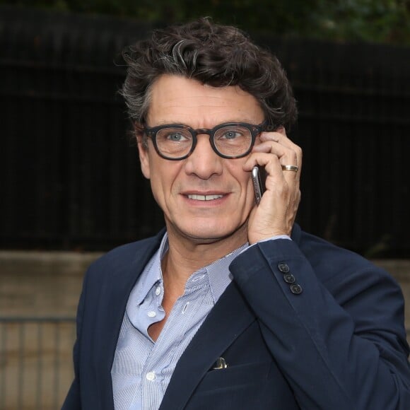 Marc Lavoine arrive pour l'enregistrement d'une émission tv au studio Gabriel. Paris, le 14 septembre 2016