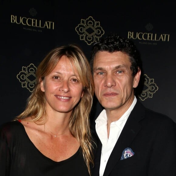 Marc Lavoine et sa femme Sarah - Inauguration de la nouvelle boutique Buccellati rue de la Paix à Paris le 8 juin 2016.