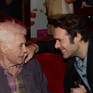 Guy Bedos et son fils Nicolas Bedos - After-party du film "Mr & Mme Adelman" au Raspoutine à Paris, le 19 décembre 2016. © Rachid Bellak/Bestimage