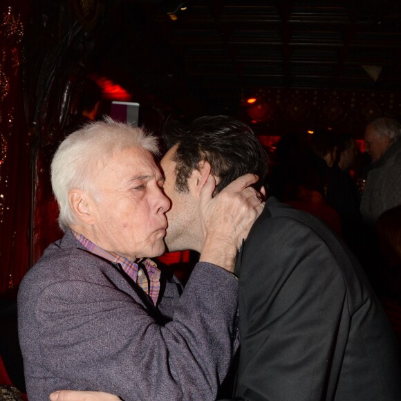 Guy Bedos et son fils Nicolas Bedos - After-party du film "Mr & Mme Adelman" au Raspoutine à Paris, le 19 décembre 2016. © Rachid Bellak/Bestimage