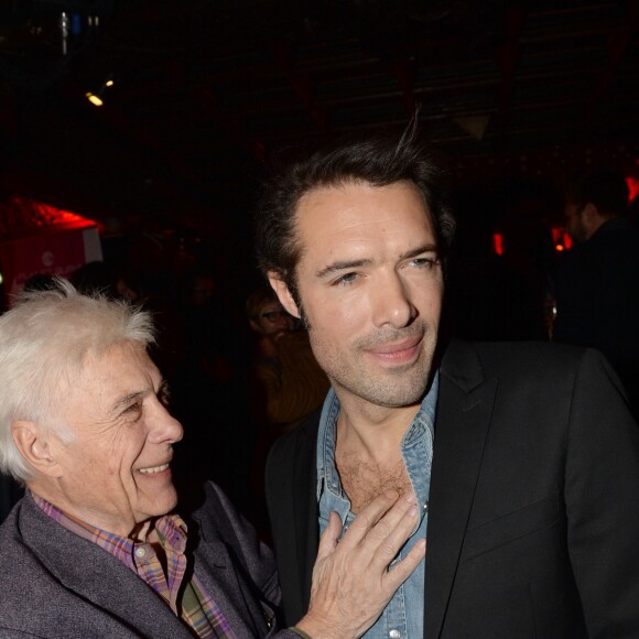 Guy Bedos et son fils Nicolas Bedos - After-party du film "Mr & Mme Adelman" au Raspoutine à Paris, le 19 décembre 2016. © Rachid Bellak/Bestimage