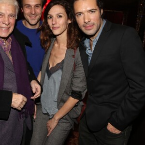 Guy Bedos, Antoine Gouy, Doria Tillier et Nicolas Bedos - After-party du film "Mr & Mme Adelman" au Raspoutine à Paris, le 19 décembre 2016.