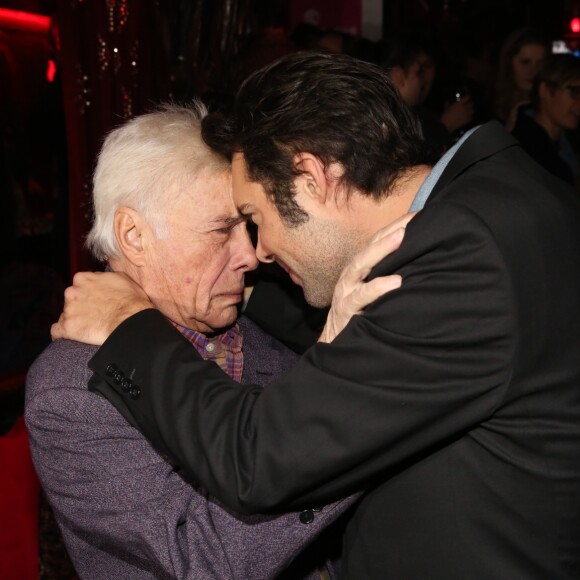 Guy Bedos et Nicolas Bedos - After-party du film "Mr & Mme Adelman" au Raspoutine à Paris, le 19 décembre 2016.