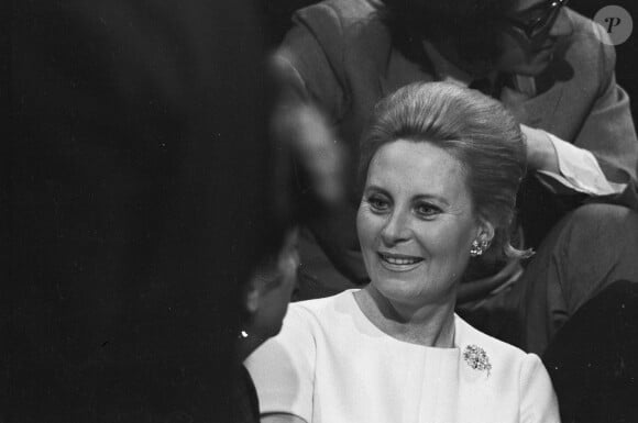 En France, à Paris, Michèle Morgan le 10 avril 1968