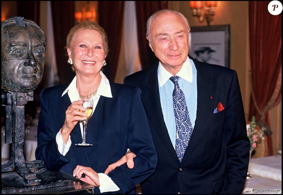 Michèle Morgan et Gérard Oury en 1990.