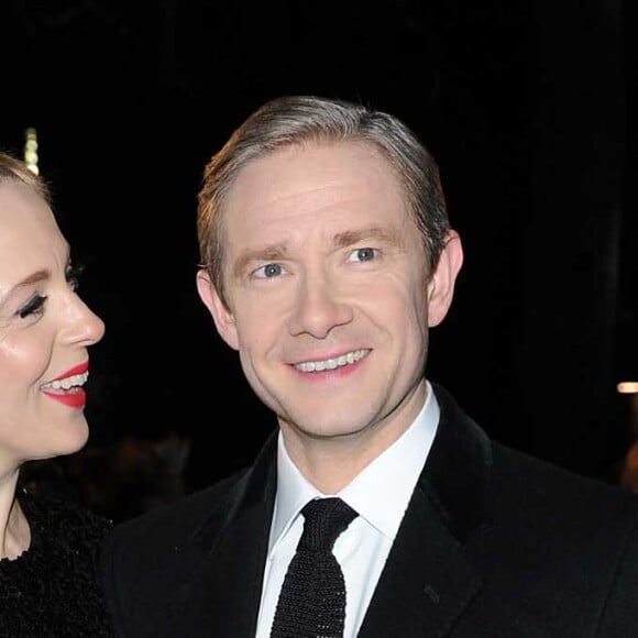 Martin Freeman et Amanda Abbington - Avant-premiere du film "Le Hobbit : un voyage inattendu" a Londres, le 12 décembre 2012.