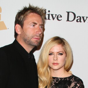 Avril Lavigne et son ex mari Chad Kroeger - Soirée de Gala Clive Davis Pre-Grammy à l'hôtel Hilton de Beverly Hills le 14 février 2016.