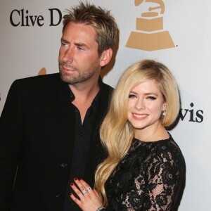 Avril Lavigne et son ex mari Chad Kroeger - Soirée de Gala Clive Davis Pre-Grammy à l'hôtel Hilton de Beverly Hills le 14 février 2016.